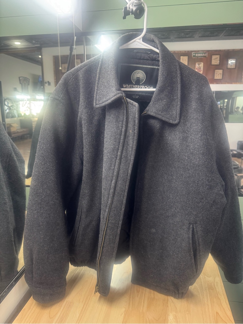 Weatherproof Charcoal Gray Men's Wool-Blend Jacket